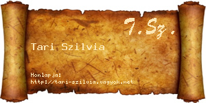 Tari Szilvia névjegykártya