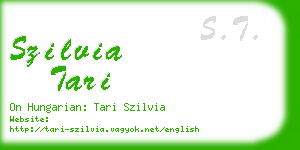 szilvia tari business card